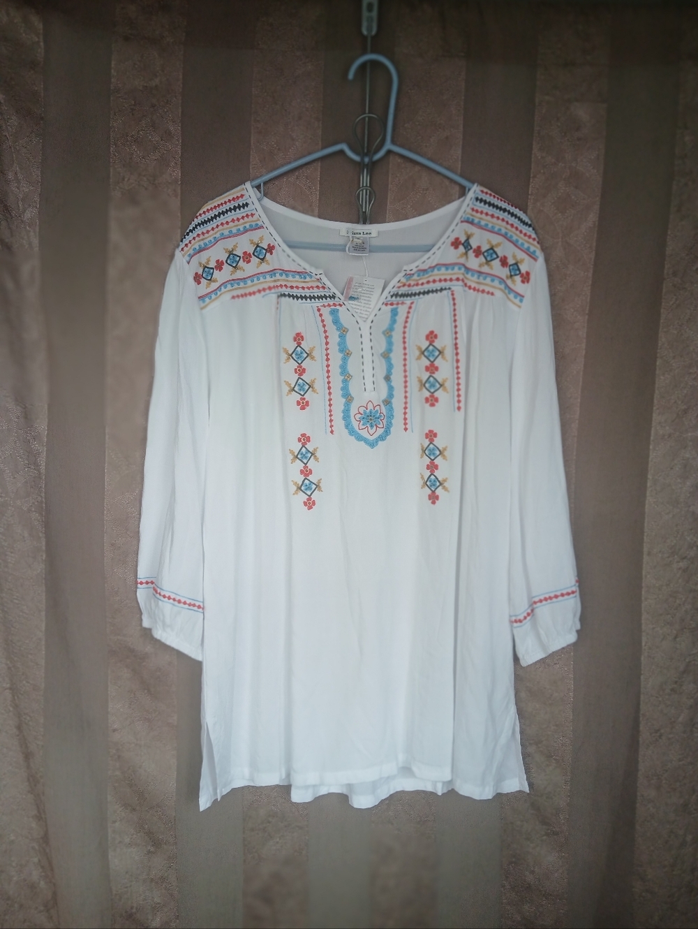 💎 Krista Lee Cypress Embroidery Peasant Blouse NWT